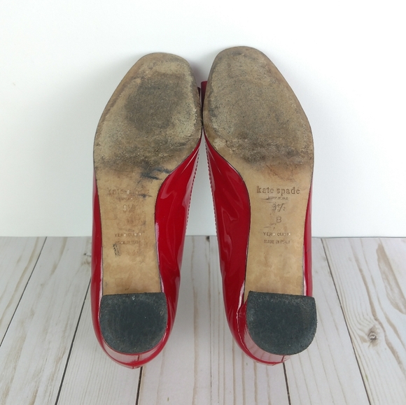 SOLD Kate Spade red bow patent leather pumps 9.5 - Picture 8 of 8